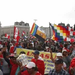 A march in Lima demanding de facto President Dina Boluarte's resignation. Photo: Paolo Aguilar/EFE/File photo.