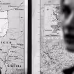 A map of Western Africa provides the backdrop for a brief during Western Accord at Harskamp, the Netherlands, July 24, 2015. Western Accord 2015 is a command post exercise that simulates Western intervention in Mali. Photo: US Army.