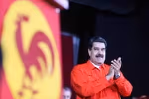 Venezuelan President Nicolas Maduro during a PCV event announcing its endorsement of his 2018 presidential candidacy in February 2018. Photo: Presidential Press.