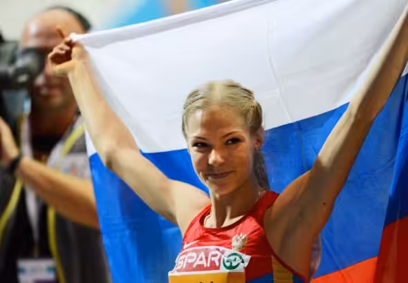Russian athlete Daria Klixina. Photo: AFP.