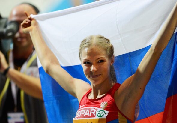 Russian athlete Daria Klixina. Photo: AFP.