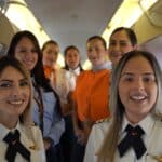 First all-women crew of an international Conviasa flight. Photo: X/@LaConviasa.