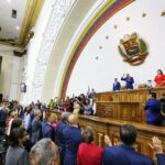 Swearing-in ceremony for Venezuela's new electoral authorities led by the president of parliament, Jorge Rodríguez, held on Thursday, August 24, 2023. Photo: X/@Asamblea_Ven.