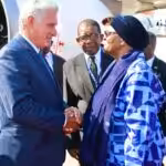 Cuban President Miguel Díaz-Canel meets with his Namibian counterpart, Hage Geingob. Photo: X/@DiazCanelB.