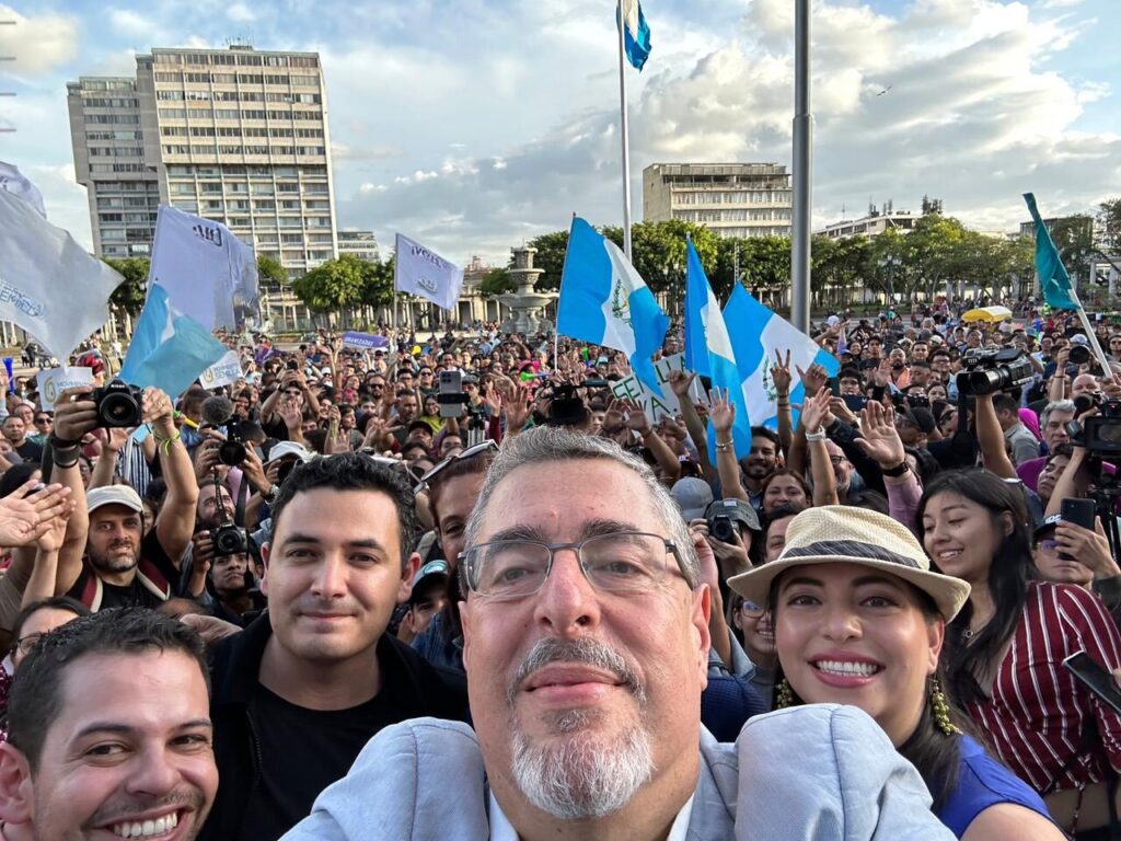 Bernardo ArƩvalo and the Semilla Movement, Photo: CLAE.