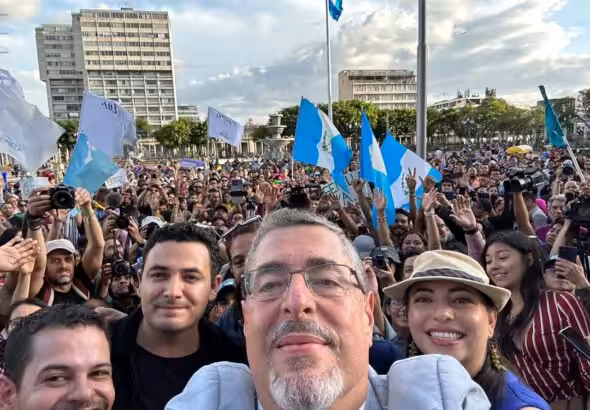 Bernardo Arévalo and the Semilla Movement, Photo: CLAE.