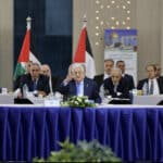 Palestinian authority head Mahmoud Abbas speaking during the meeting in Cairo on July 30, 2023. Photo: Alsekeh.