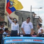 Citizens' Revolution presidential candidate Luisa González in campaign for early elections in Ecaudor. Photo: X/Luisa González.