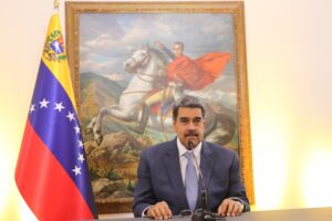 Venezuelan President Nicolás Maduro gives his speech at the 15th BRICS Summit of Heads of State and Government, held in Johannesburg, South Africa, on August 23, 2023. Photo: Ministry of Foreign Affairs of Venezuela.