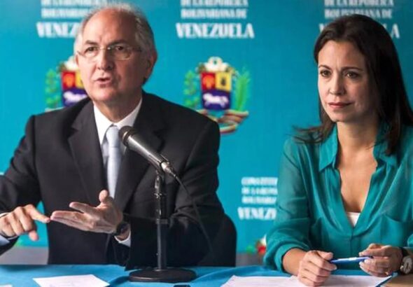Antonio Ledezma and María Corina Machado. Photo: Archive.