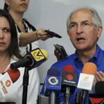 María Corina Machado and Antonio Ledezma giving statements to the press in 2015. File photo.