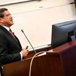 Defense Minister Jorge Chavez at Inter-American Defense College in Washington. Photo: US Air Force.