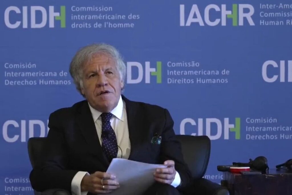 OAS' secretary general, Luis Almagro speaking during a forum organized by the IACHR. File photo.