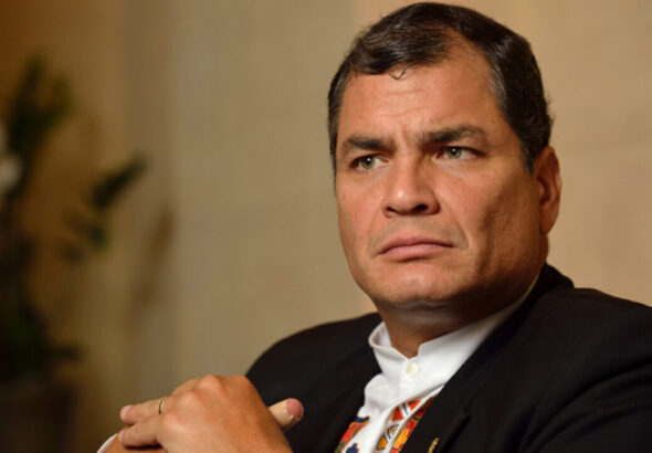 Former Ecuadorian President Rafael Correa. File photo.