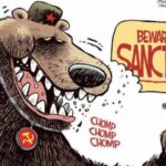 Political cartoon about US sanctions on Russia titled 'Taming the Bear,' March 18, 2014. Photo: Rick McKee.