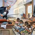 School Begins: Uncle Sam (to his new class in civilization).- Now, children, you've got to learn these lessons whether you want to or not! But just take a look at the class ahead of you, and remember that, in a little while, you will feel as glad to be here as they are!. Photo: Wikipedia.