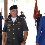 Venezuelan Defense Minister Vladimir Padrino receives Colombian Ambassador Milton Rengifo with honors at the Ministry of Defense headquarters in Caracas on Tuesday, August 29, 2023. Photo: Screenshot/X/@vladimirpadrino.