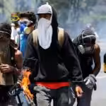 A violent opposition march in Venezuela, 2017. File photo.