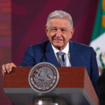 The President of Mexico, Andrés Manuel López Obrador, in his traditional morning conference. Photo: @GobiernoMX.