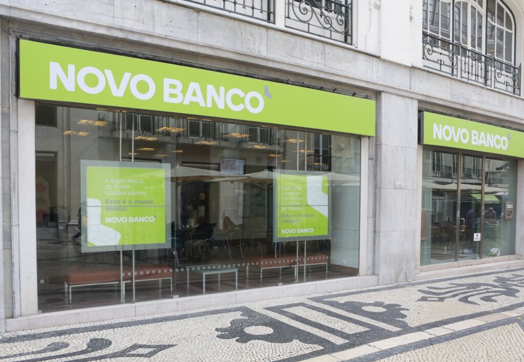Street view of a branch of Portuguese bank Novo Banco. Photo: File photo.