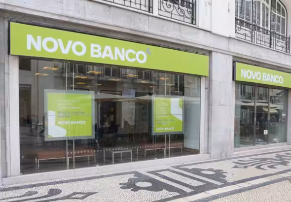 Street view of a branch of Portuguese bank Novo Banco. Photo: File photo.