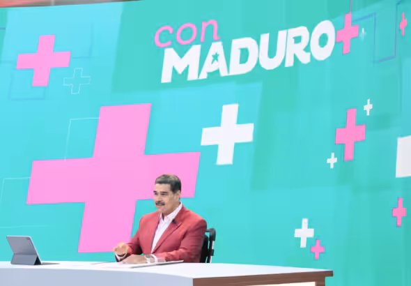 Venezuelan President Nicolas Maduro during his television show Con Maduro+. Photo: Venezuela's Presidential Press.