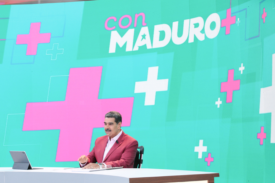 Venezuelan President Nicolas Maduro during his television show Con Maduro+. Photo: Venezuela's Presidential Press.
