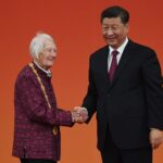 Isabel Crook (left) and President Xi Jinping (right). Photo: File photo.