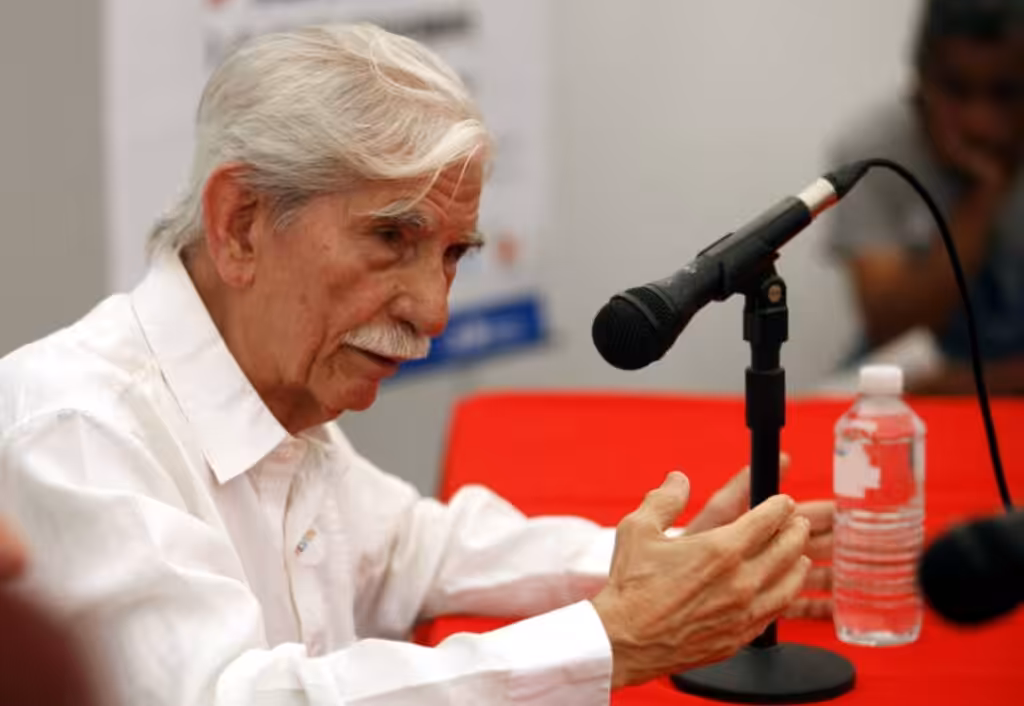 Venezuelan Chavista leader Julio Escalona speaking at a public event. File photo.