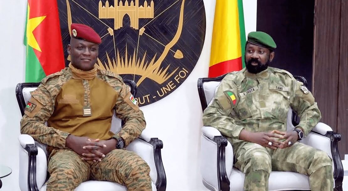 Heads of state of Burkina Faso (Ibrahim Traoré) and of Mali (Assimi Goïta). Photo: Mali Online TV.