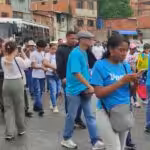 María Corina Machado supporters after a failed street rally in Petare, Miranda state, disrupted by Chavista activists. July 15, 2023. Photo: Cronica Uno.