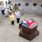 Venezuela's vice president of the PSUV, Diosdado Cabello, paying homage to the Cuban people at Fidel Castro's resting place. Photo: X/@PartidoPSUV.