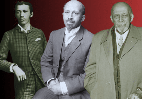 Photo composition showing William Edward Burghardt Du Bois at different stages of his life. Photo: Midwestern Marx.