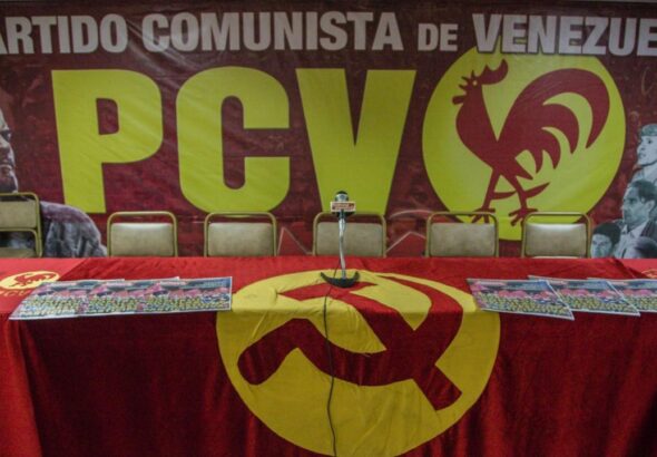 PCV press conference set. File photo.