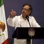 Colombian President Gustavo Petro speaks during the closing of the Latin American and Caribbean Conference for Life, Peace and Development, during the visit of Mexican President Andrés Manuel López Obrador, in Cali, Colombia, September 9, 2023. Photo: Colombian Presidency.