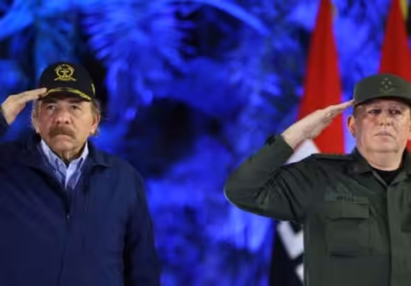 President Daniel Ortega (left) and General Julio César Avilés (right). Photo: Kawsachun News/File photo.