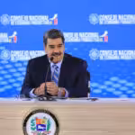 Venezuelan President Nicolás Maduro during a televised working meeting focused on economic issues, taking place at the Humboldt Hotel in Caracas, this Thursday, September 21, 2023. Photo: Presidential Press.