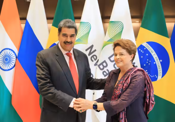 Venezuelan President Nicolás Maduro and BRICS New Development Bank President Dilma Rousseff meet in Shanghai. Photo: X/@NicolasMaduro.