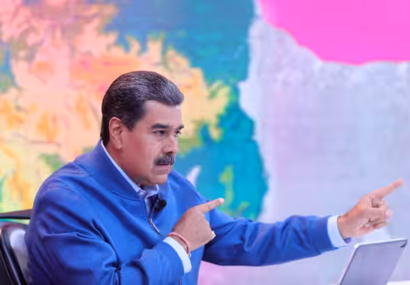Venezuelan President Nicolás Maduro during his television program Con Maduro+. Photo: Presidential Press.