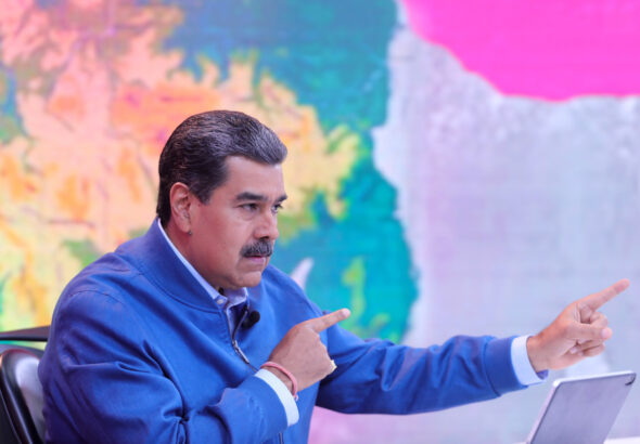 Venezuelan President Nicolás Maduro during his television program Con Maduro+. Photo: Presidential Press.