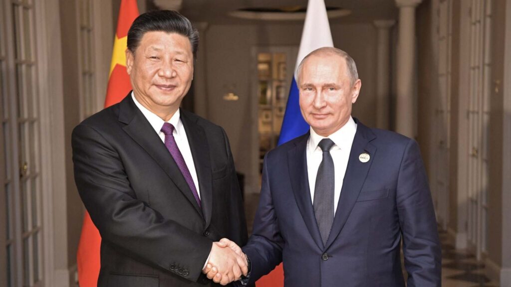 China's President Xi Jinping with Russia's President Vladimir Putin. File photo.