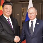 China's President Xi Jinping with Russia's President Vladimir Putin. File photo.