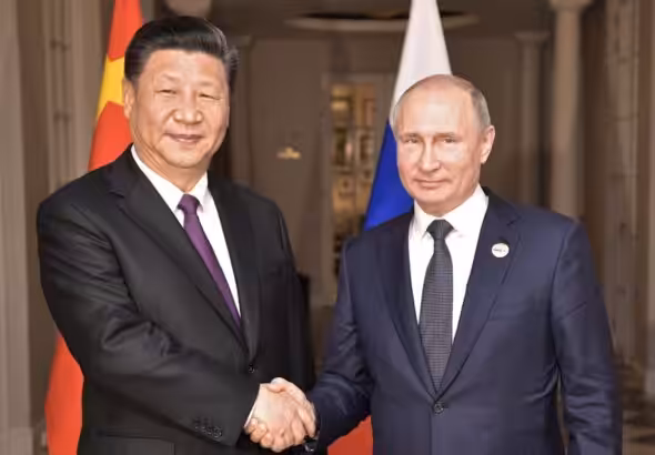 China's President Xi Jinping with Russia's President Vladimir Putin. File photo.