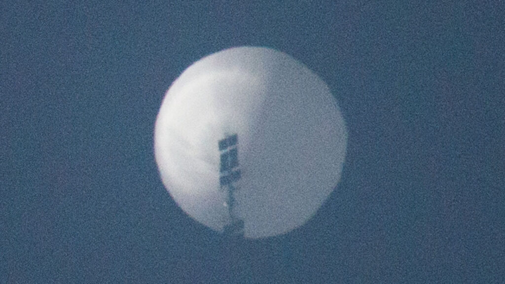 The Chinese balloon that crossed into US airspace in February 2023, likely by accident. Photo: Geopolitical Economy/File photo.