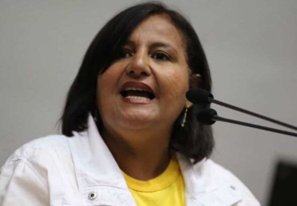 Venezuelan far-right opposition politician Dinorah Figuera, who substituted Guaidó in the fake "National Assembly." File photo.