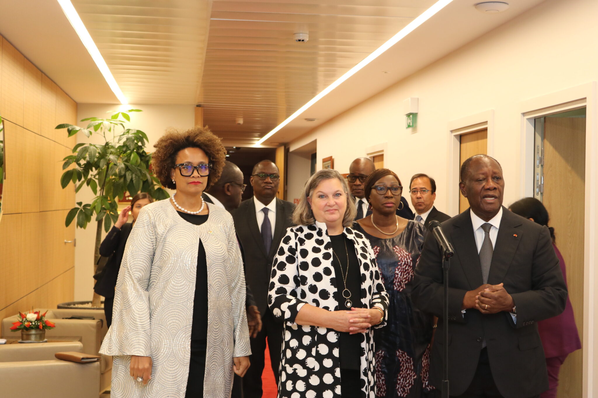 Deputy Secretary of State Victoria Nuland with Cote D'Ivoire's President and Foreign Minister, August 3, 2023. Photo: The Grayzone/File photo.