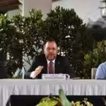 Venezuelan Foreign Minister Yván Gil closing the fourth round of peace talks between the ELN and the Colombian government, which have been held in Caracas until Monday, September 4, 2023. Photo: X/@yvangil.