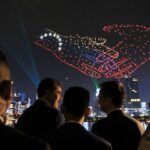 Venezuelan President Nicolás Maduro enjoying a drone show displaying Shenzhen city's technological achievements and the high level of strategic relations between China and Venezuela, at Shenzhen Talent Park, Shenzhen, China, September 8, 2023. Photo: X/@NicolasMaduro.
