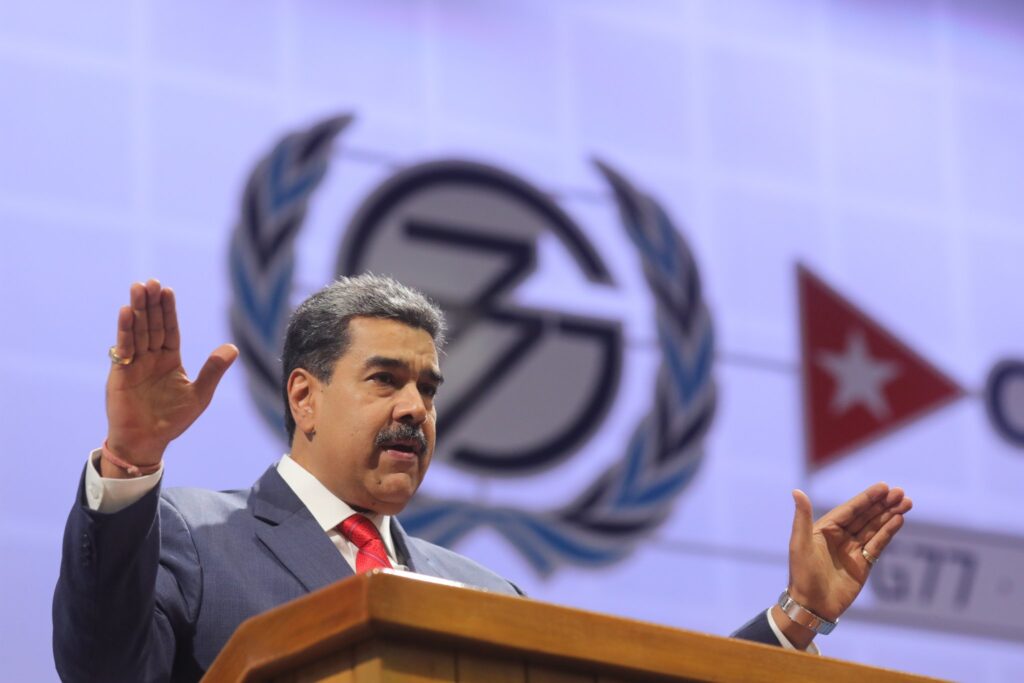Venezuelan President Nicolás Maduro during his speech at the G77+China Summit held in Havana, Cuba on Friday, September 1, 2023. Photo: Presidential Press
