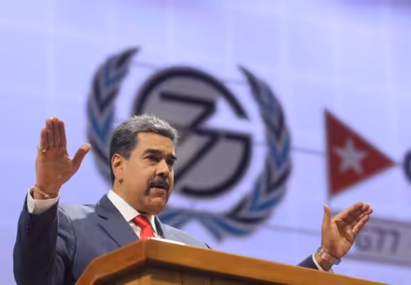 Venezuelan President Nicolás Maduro during his speech at the G77+China Summit held in Havana, Cuba on Friday, September 1, 2023. Photo: Presidential Press